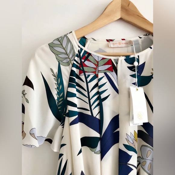 NWT $395 Tory Burch Anatolie Silk Floral Dress - Picture 5 of 11